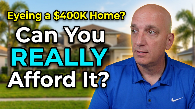 Florida home with a for sale sign showing why a $400K price hides the real monthly mortgage payment