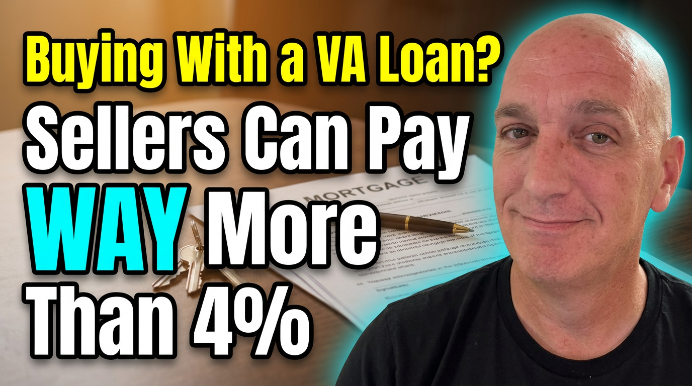 Veteran homebuyer reviewing a VA loan offer showing two buckets of seller-paid closing costs