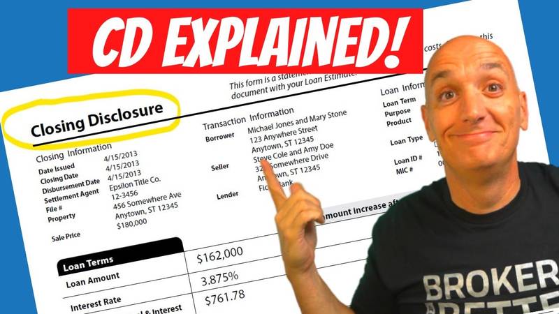 A mortgage Closing Disclosure settlement statement showing loan terms and cash to close